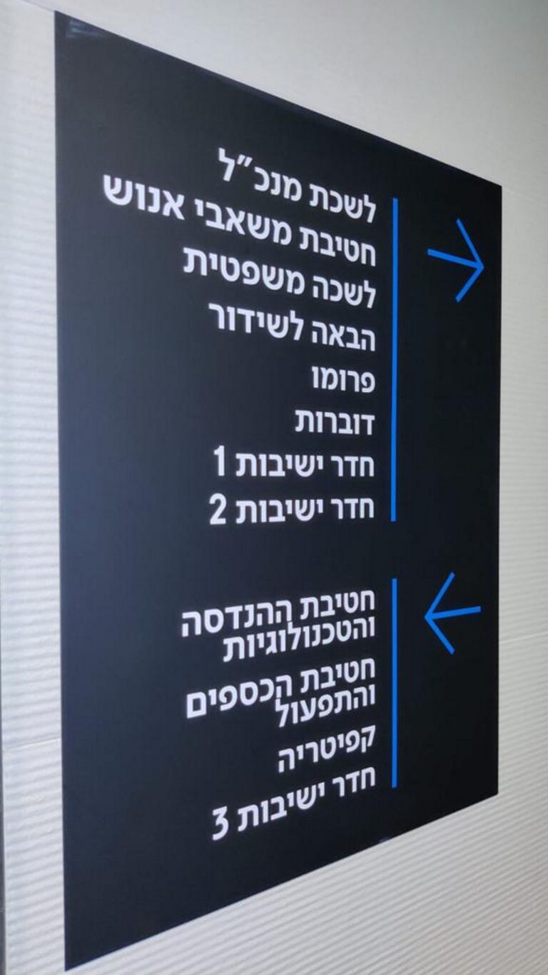 שילוט פנים | LIGRAF