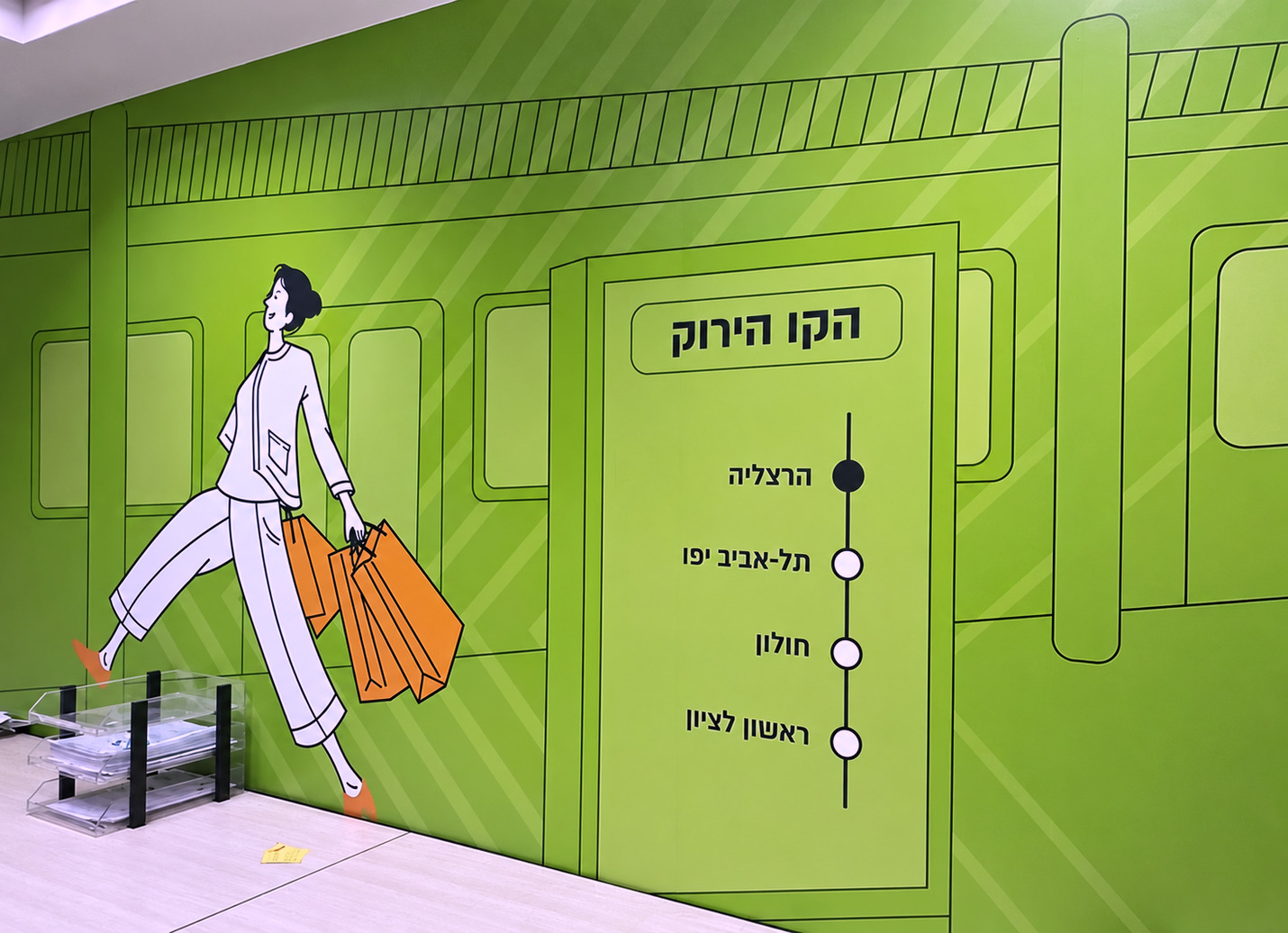 שילוט הכוונה ומעברים במבנה מוסדי